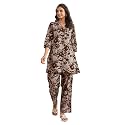 Janasya Women39s Pure Cotton Floral Printed Straight