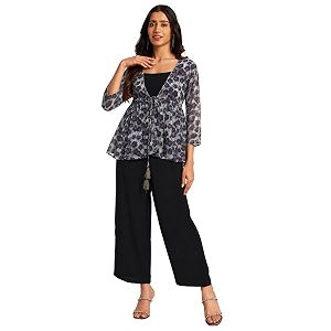 Janasya Womens Solid Shoulder Strap Crop Top
