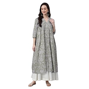 Janasya Women Flared Dress
