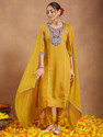 Janasya Women Kurti Pant Dupatta Set