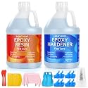 JANCHUN Epoxy Resin Kit 1 Gallon, Bubble Free Crystal Clear Resin