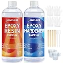 JANCHUN Epoxy Resin Kit 16oz, Bubble Free Crystal Clear Resin