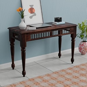 jangid handicraft solid sheesham wood console table for living room  wooden entryway table  side table for home amp office  traditional hallway table  rosewood walnut finish