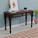 Jangid Handicraft Solid Sheesham Wood Console Table for Living Room | Wooden Entryway Table | Traditional Hallway Table | Side Table for Home &amp; Office | Rosewood, Walnut Finish