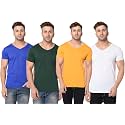 JANGOBOY Men39s Solid Half Sleeve V-Neck Cotton