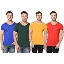 JANGOBOY Men39s Solid Half Sleeve V-Neck Cotton