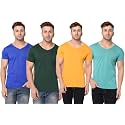 JANGOBOY Men39s Solid Half Sleeve V-Neck Cotton