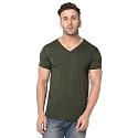 JANGOBOY Men39s Solid Half Sleeve V-Neck Cotton