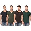JANGOBOY Men39s Solid Half Sleeve V-Neck Cotton
