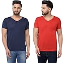 JANGOBOY Men39s V-Neck Cotton T-Shirt Pack of