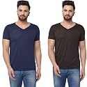 JANGOBOY Men39s V-Neck Cotton T-Shirt Pack of