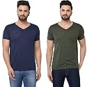 JANGOBOY Men39s V-Neck Cotton T-Shirt Pack of