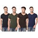 JANGOBOY Men39s Solid Half Sleeve V-Neck Cotton
