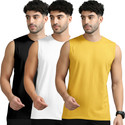 Jangoboy Solid Men Round Neck Multicolor T-Shirt