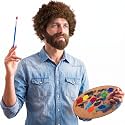 Janinka 80s Painter Costume Set Brown Wig Beard Palette