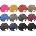 Janmercy 12 Pcs Brimless Hats for Men Women Buckle Docker Cap Wash Cotton Retro Hat Adjustable Brimless Skullcap, 11 Colors Multicolored