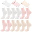 Janmercy 6 Pairs Girl's Dance Ballet Socks