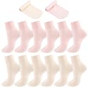 Janmercy 6 Pairs Girl's Dance Ballet Socks