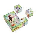 Janod - Farm Puzzle Cubes for Toddlers - Cardboard Block - 9 Pieces