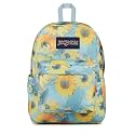 JanSport SuperBreak Plus Backpack with Padded 15-inch Laptop Sleeve and Integrated Bottle Pocket - Spacious and Durable Daypack for Work and Travel - Surreal Sunflowers​ Blue Dusk