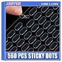 JANYUN 560 Pieces Mounting Putty, Double Sided Clear Dots Sticky for Office