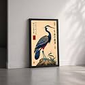 Japanese Crane Bird Premium Framed Wall Poster