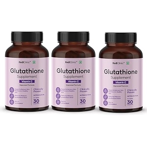 japanese glutathione capsules with vitamin c antioxidant detox amp supports glowing skin  helps in healthy radiant amp youthful skin  30 capsules - pack of 3
