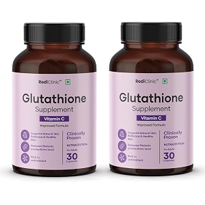 japanese glutathione capsules with vitamin c  antioxidant detox amp supports glowing skin  helps in healthy radiant amp youthful skin pack of 2-30 capsules