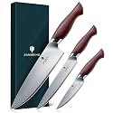 Japanese Knife Set 3 PCs, High Carbon 10Cr15Mov Stainless Steel
