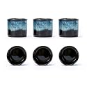 Japanese Tea Cups Set of 6, Ceramic Teacups, Chinese Tea Cups for Hot Tea or Coffee, Demitasse Cups 2.5 Ounces Coffee Mugs (magic blue exterior)