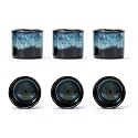 Japanese Tea Cups Set of 6, Ceramic Espresso Cups, Chinese Tea Cups for Hot Tea or Coffee, Expresso Cups 2.5 Ounces Coffee Mugs (magic blue interior&exterior)