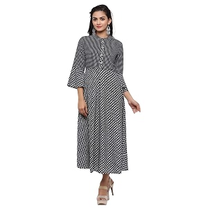 JAPER KURTI WomenS Black White Fit