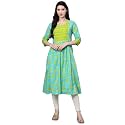 JAPER KURTI Womens Pure Cotton Jaipuri Floral