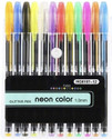 JAPSI Glitter Set of 12 Pens for Arts and Crafts, Book Marking Ball Point 1MM
