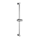 Jaquar 19mm Dia & 600 mm Long Round Shape Sliding Rail with Hand Shower Holder – Universal Bathroom Shower Accessory Organizer, Silver, Chrome Finish