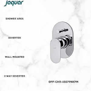 jaquar opal prime diverter upper part  without concealed fitting  hi-flow diverter operating lever cartridge sleeve wall flange with seals button assembly sleeve amp button  opp-chr-15079nkpm