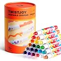 Jar Melo Jumbo Crayons for Toddlers, 24 Colors TwistJoy Washable Crayon