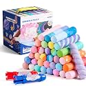 Jar Melo Sidewalk Chalk for Kids, 36 Washable Colors with 2 Chalk Holders