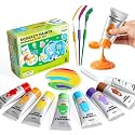 Jar Melo Washable Tempera Paint for Kids Age 4-6, 8 Colors