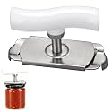 Jar Opener for Weak Hands, 2026 New Adjustable Stainless Steel Jar Opener with Non-Slip Grip, Manual Lid Remover Tool for Seniors, Bottle Opener for Medium and Large Jars (White)