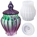 Jar Resin Mold with Lid, Candle Holder Molds, Jewelry Storage Box Mold