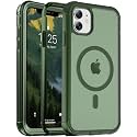 jaroco Magnetic for iPhone 11 Case Heavy Duty Protection Army Green
