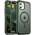 jaroco Magnetic for iPhone 12/12 Pro Case Heavy Duty Protection Army Green