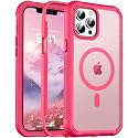 jaroco Magnetic for iPhone 12 Pro Max Case Heavy Duty Protection Rose