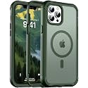 jaroco Magnetic for iPhone 12 Pro Max Case Heavy Duty Protection Army Green
