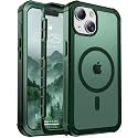 jaroco Magnetic for iPhone 13 Case Heavy Duty Protection Forest Green