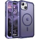 jaroco Magnetic for iPhone 13 Case Heavy Duty Protection Dark Purple