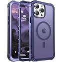 jaroco Magnetic for iPhone 13 Pro Case Heavy Duty Protection Dark Purple
