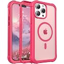 jaroco Magnetic for iPhone 13 Pro Max Case Heavy Duty Protection Rose