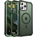 jaroco Magnetic for iPhone 13 Pro Max Case Heavy Duty Protection Army Green